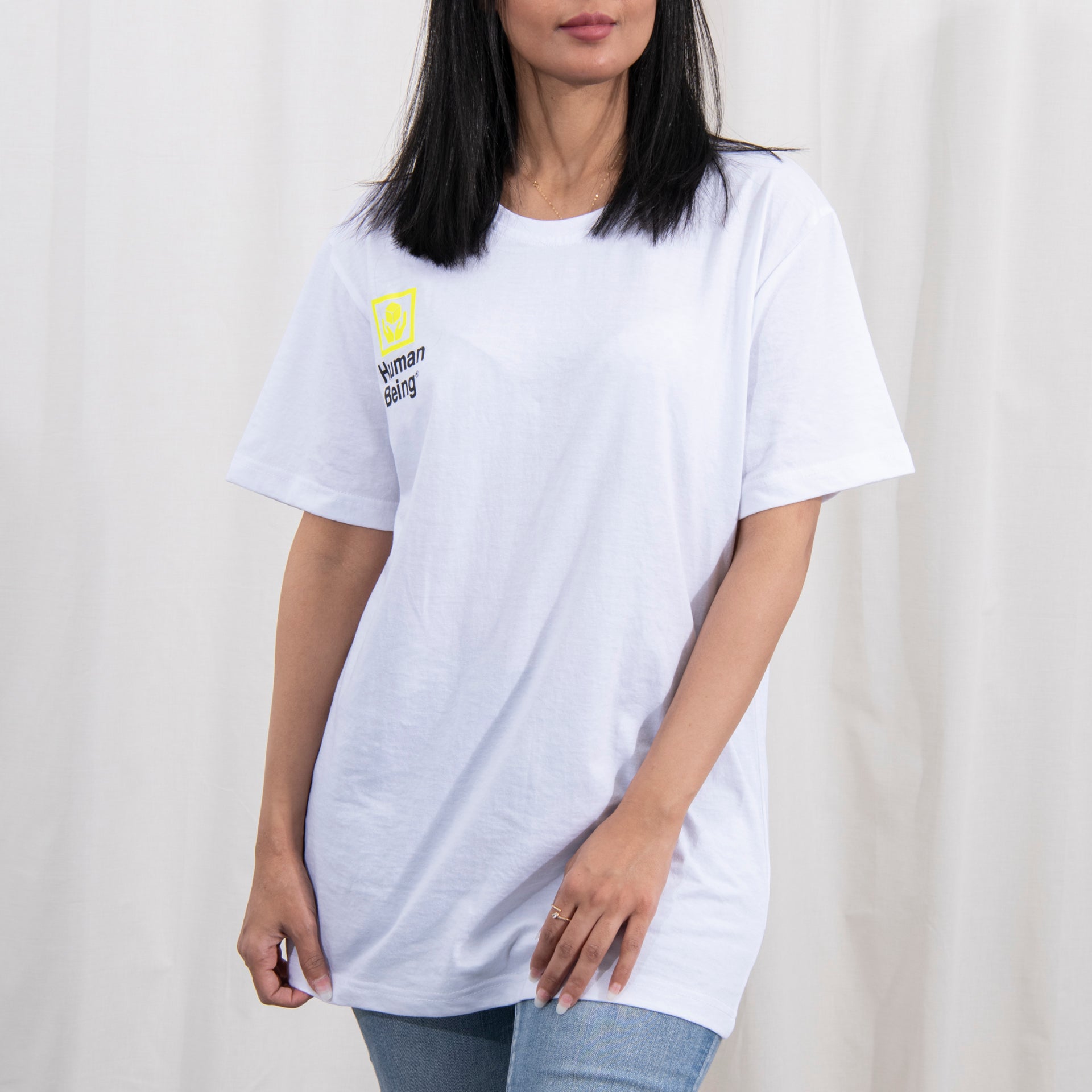 White T-shirt Human Being From R07 - WECRE8